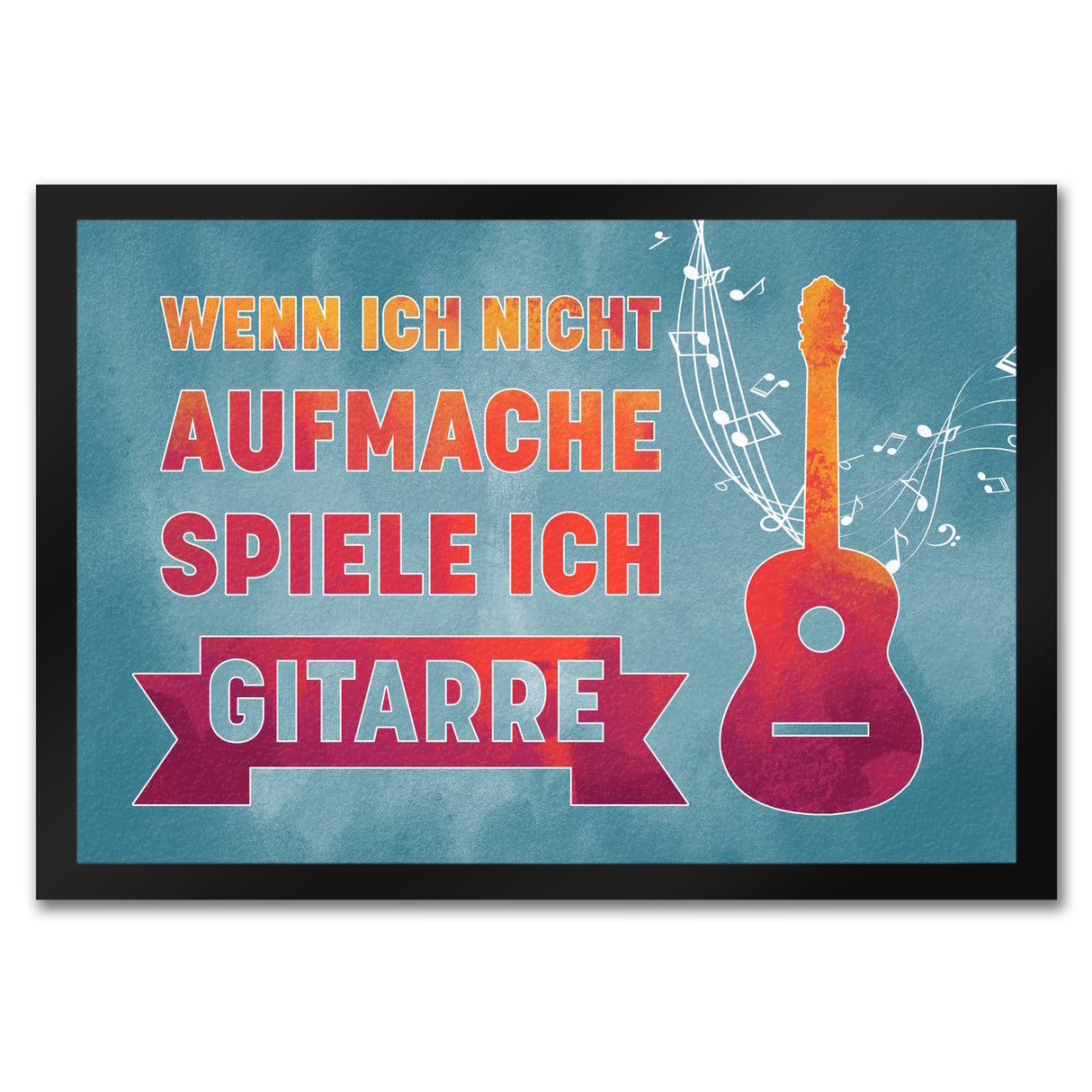 Wenn ich nicht aufmache, spiele ich Gitarre Fußmatte für Gitarristen