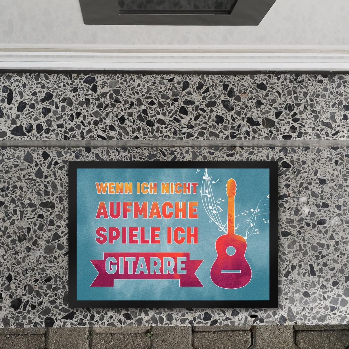 Wenn ich nicht aufmache, spiele ich Gitarre Fußmatte für Gitarristen