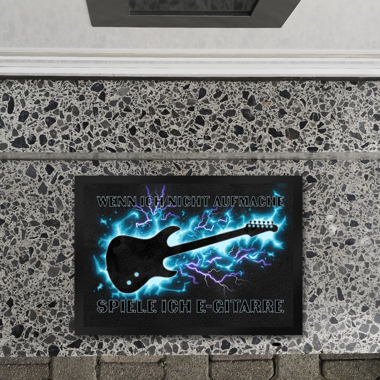 Wenn ich nicht aufmache, spiele ich E-Gitarre Fußmatte für Gitarristen