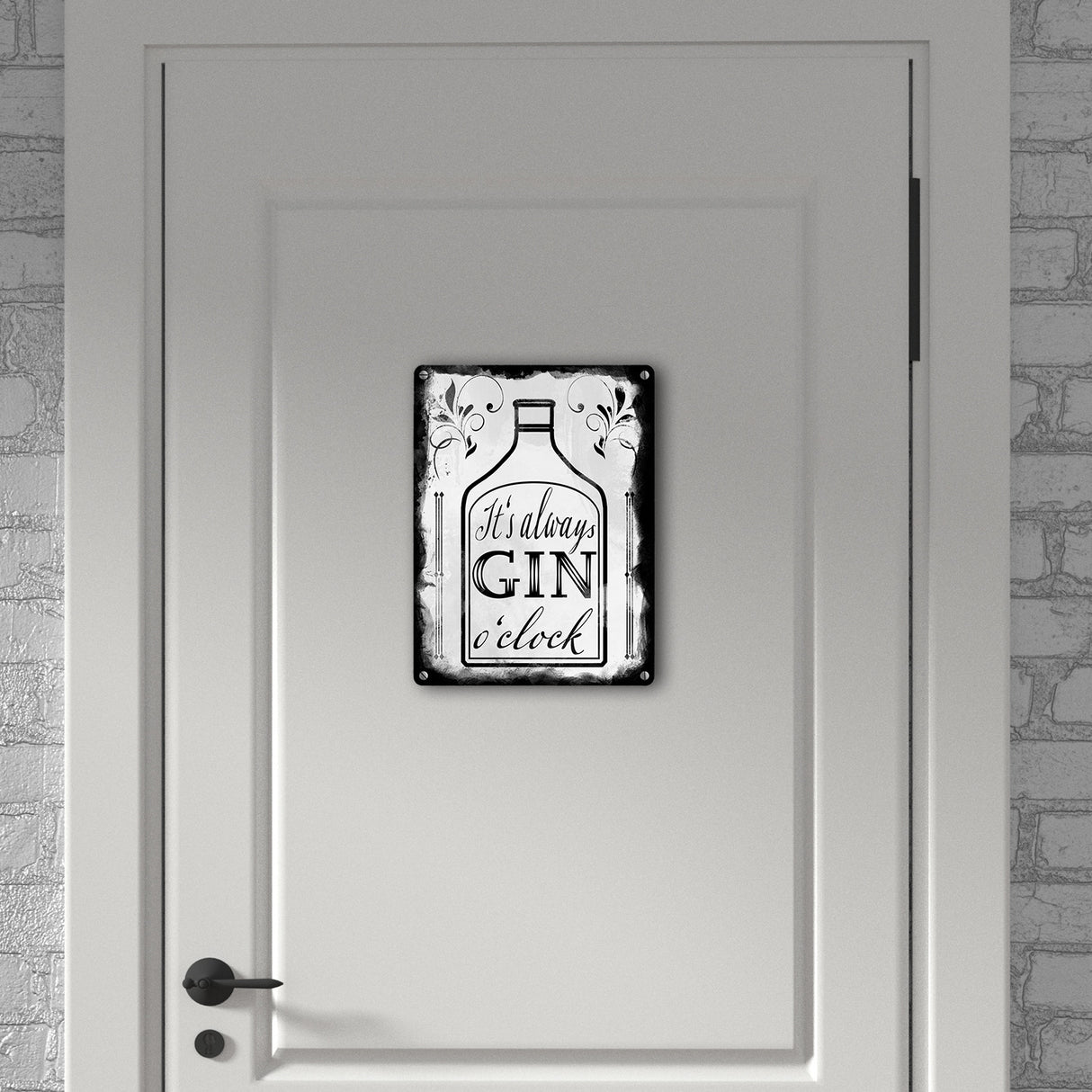 It's always Gin o'clock Metallschild mit Spruch für die Bar
