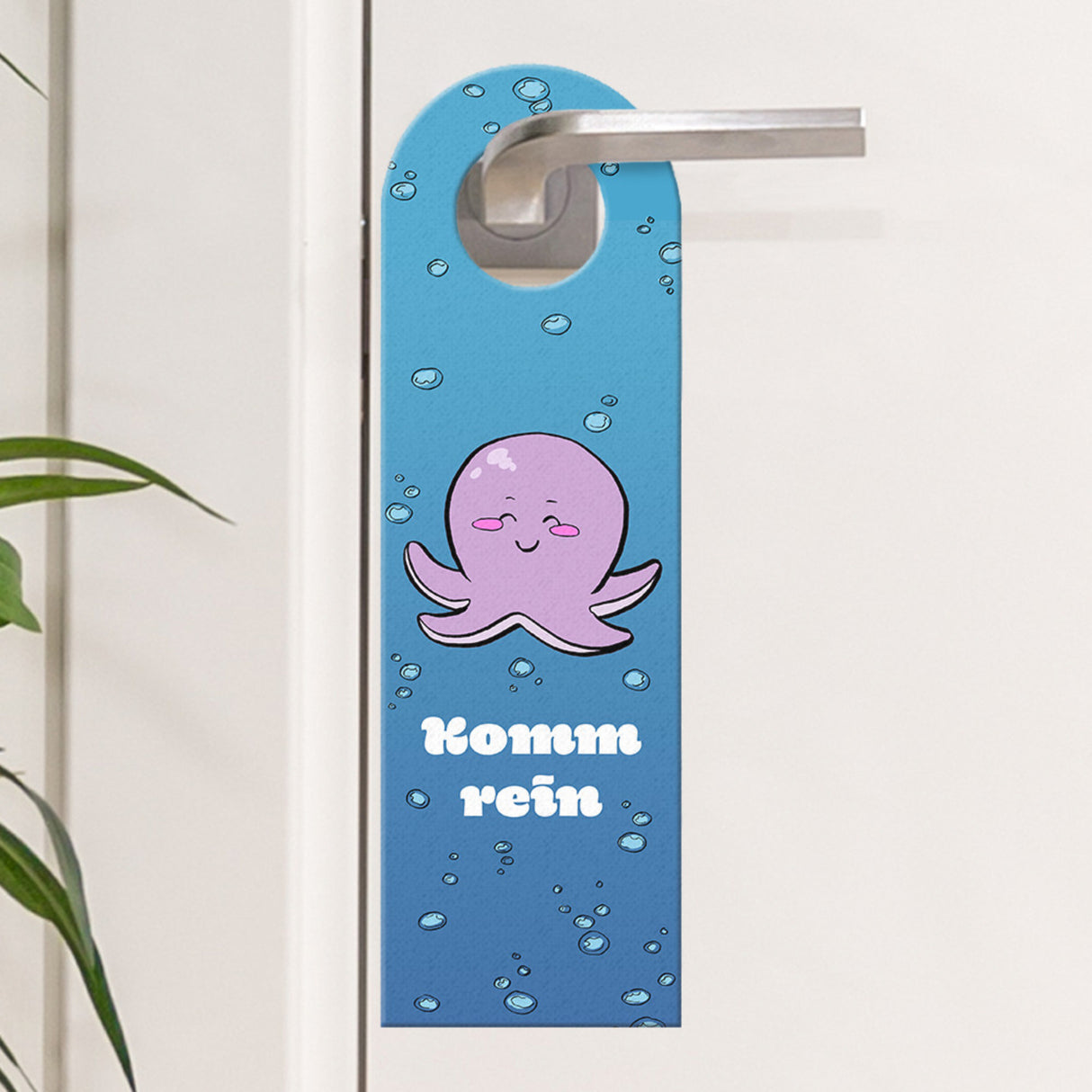 Bitte nicht stören - komm rein Türhänger mit Tintenfisch Motiv