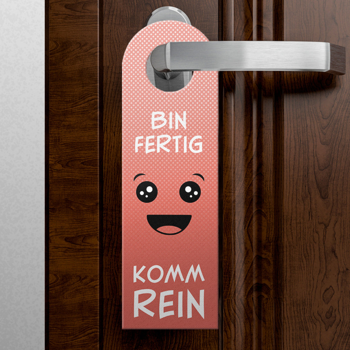 Ich schaue Animes oder Komm rein Türhänger mit Animemädchen Motiv