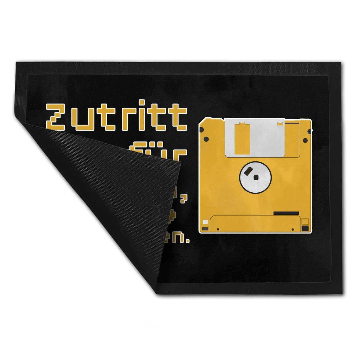 Zutritt nur für Personen, die das noch kennen Fußmatte mit Diskette