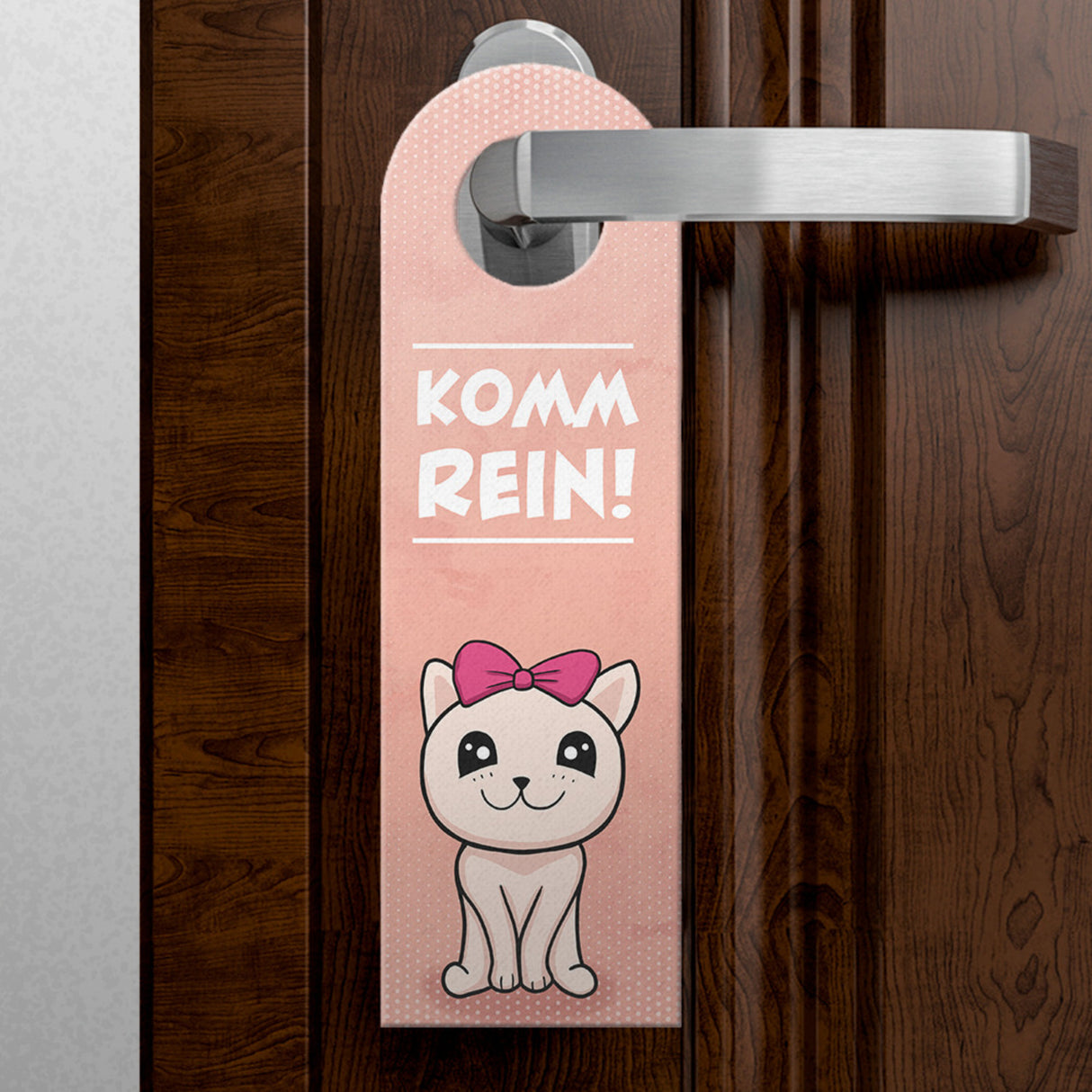 Geh weg! oder Komm rein Türhänger mit lustiger Mangakatze