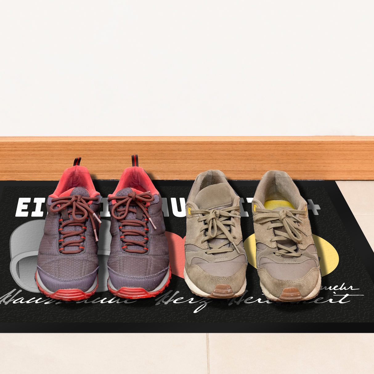 Haushalts-Regeln Fußmatte mit 3H+ Motiv