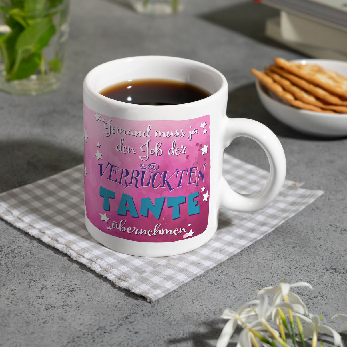Lustiger Kaffeebecher für verrückte Tanten