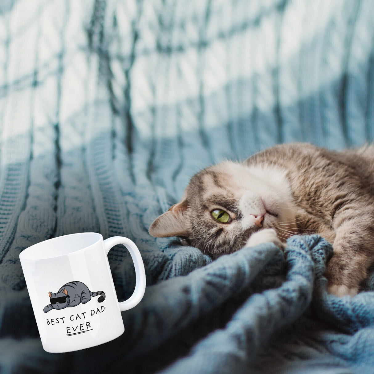 Best cat dad ever Katzen Kaffeebecher