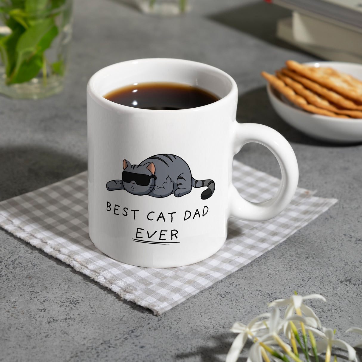 Best cat dad ever Katzen Kaffeebecher