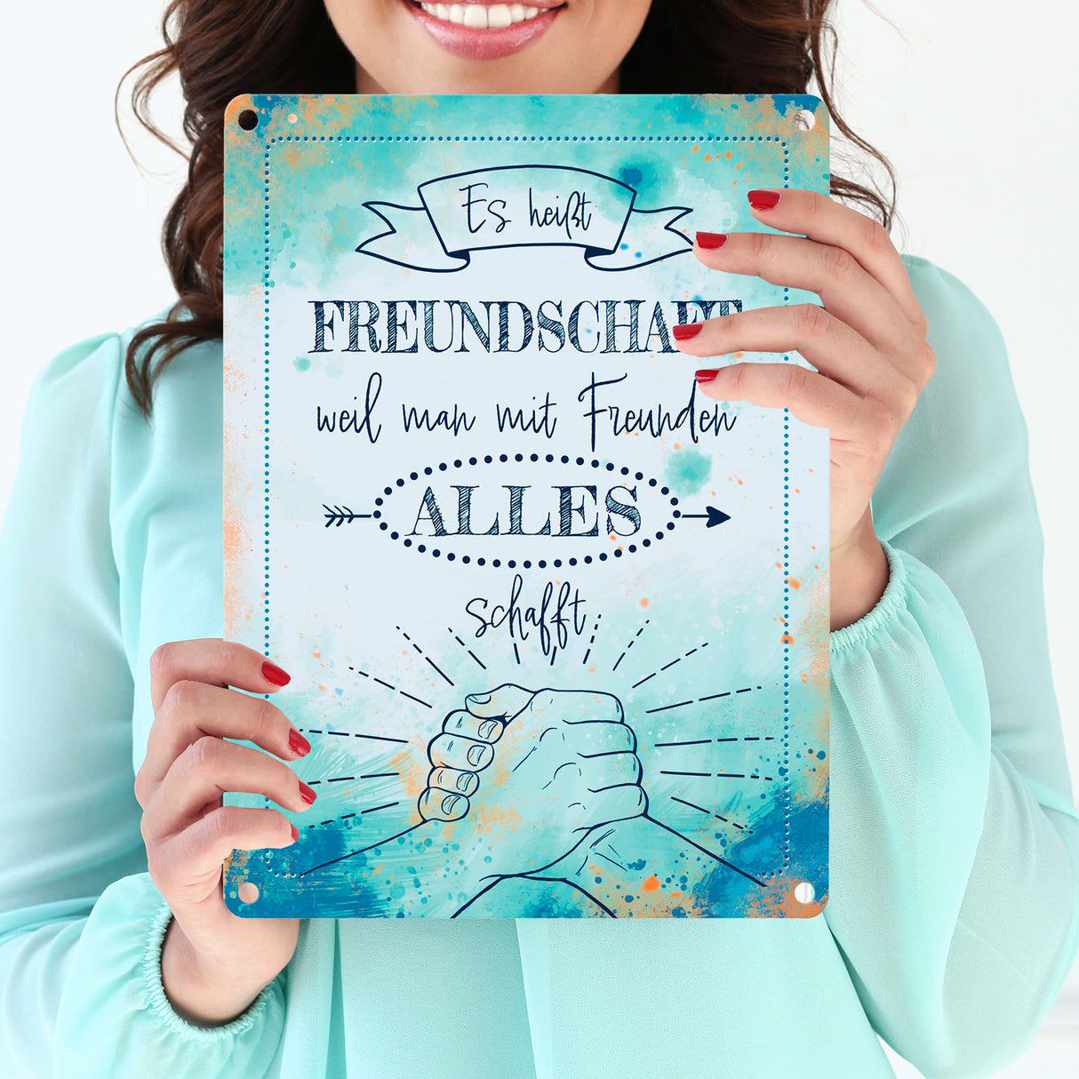 Freundschaft Metallschild mit tollem Spruch