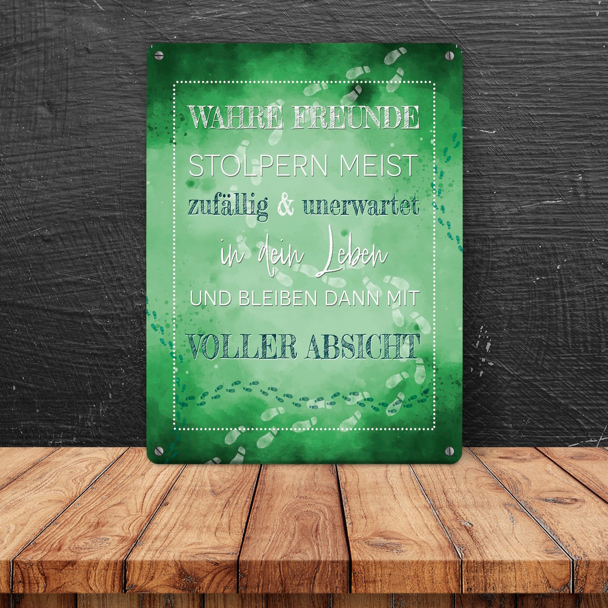 Wahre Freunde Metallschild mit tollem Spruch