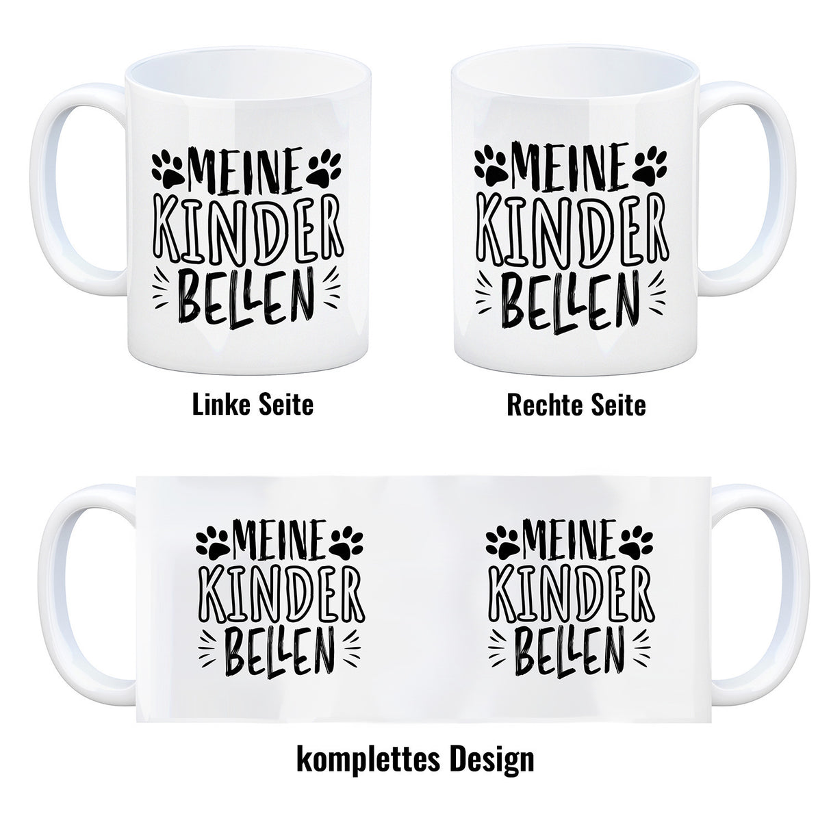 Meine Kinder bellen Hunde Kaffeebecher