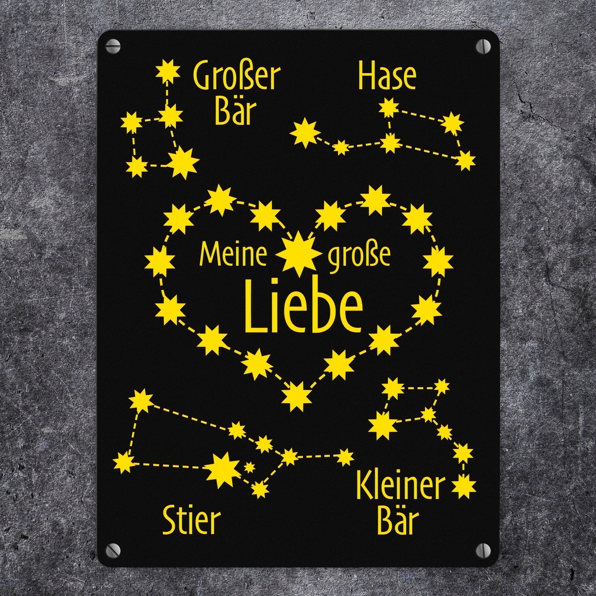 Sternbild Meine große Liebe Metallschild