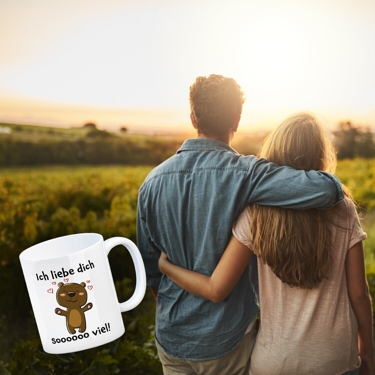 Ich liebe dich soooooo viel Kaffeebecher mit niedlichem Bärchen