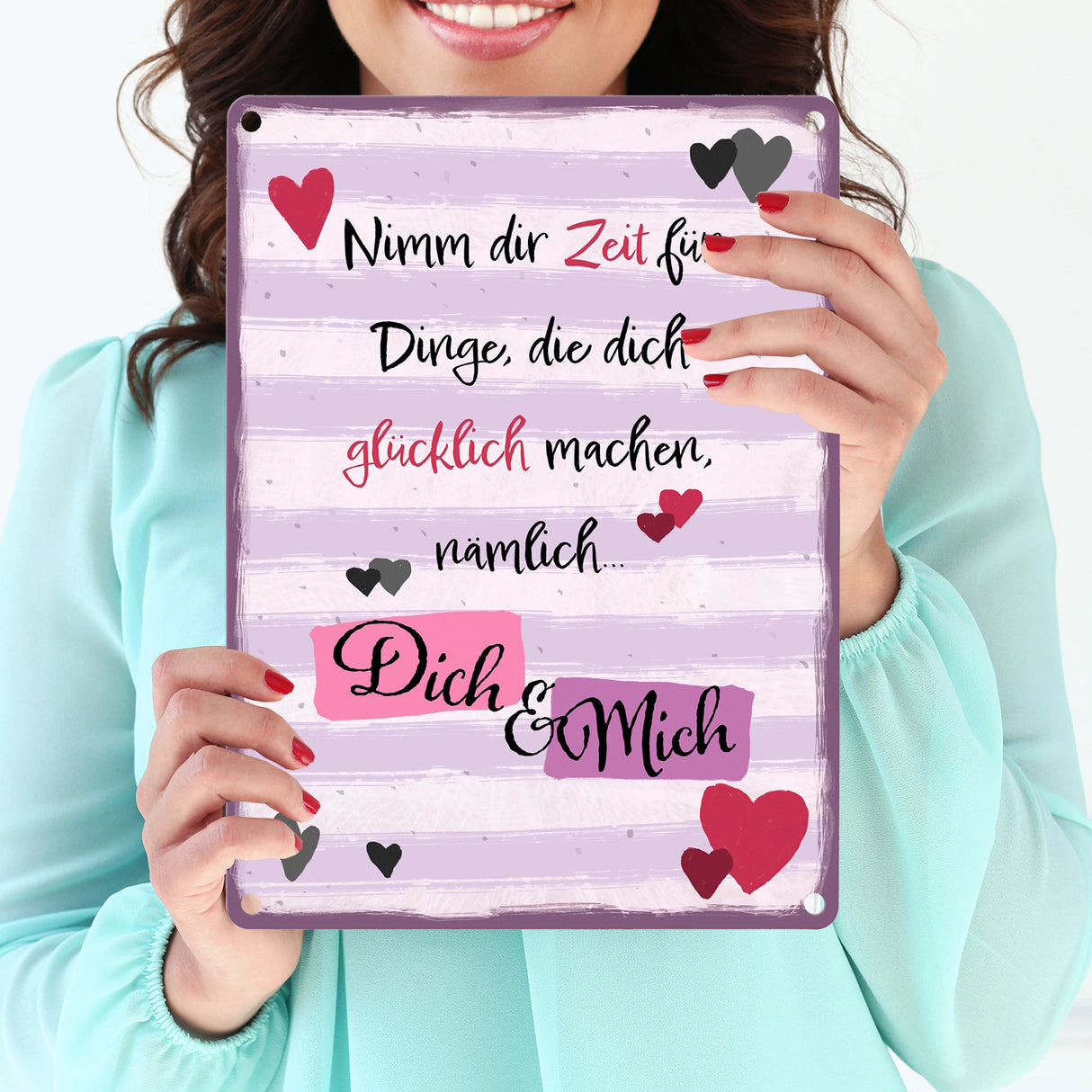 Nimm dir Zeit für Dich & Mich Metallschild