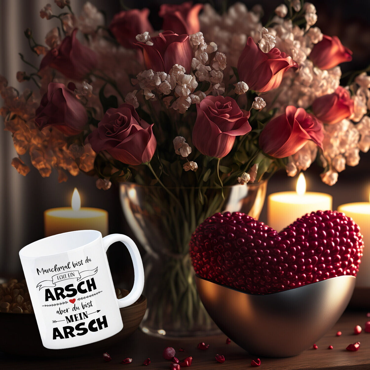Manchmal bist du echt ein Arsch Kaffeebecher zum Valentinstag