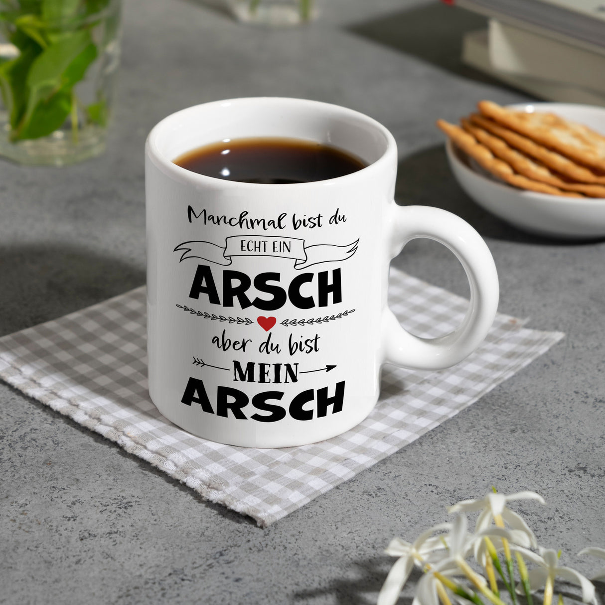 Manchmal bist du echt ein Arsch Kaffeebecher zum Valentinstag