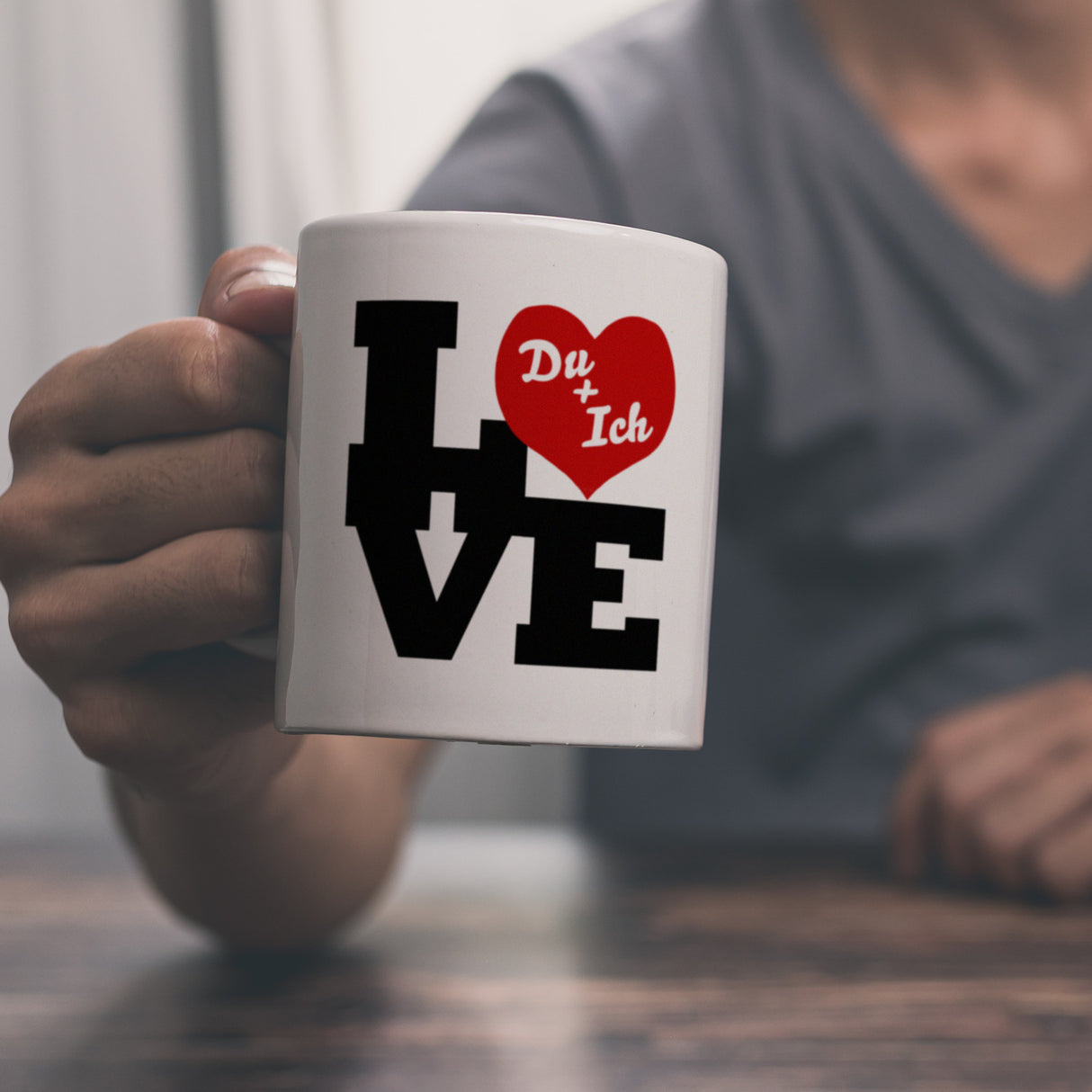 Du und ich Love Kaffeebecher zum Valentinstag