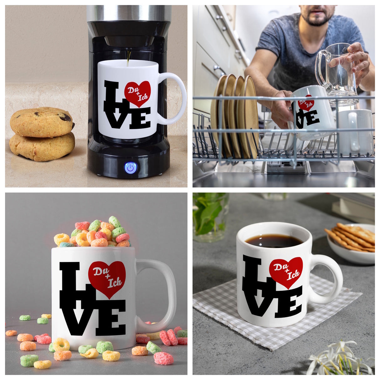 Du und ich Love Kaffeebecher zum Valentinstag