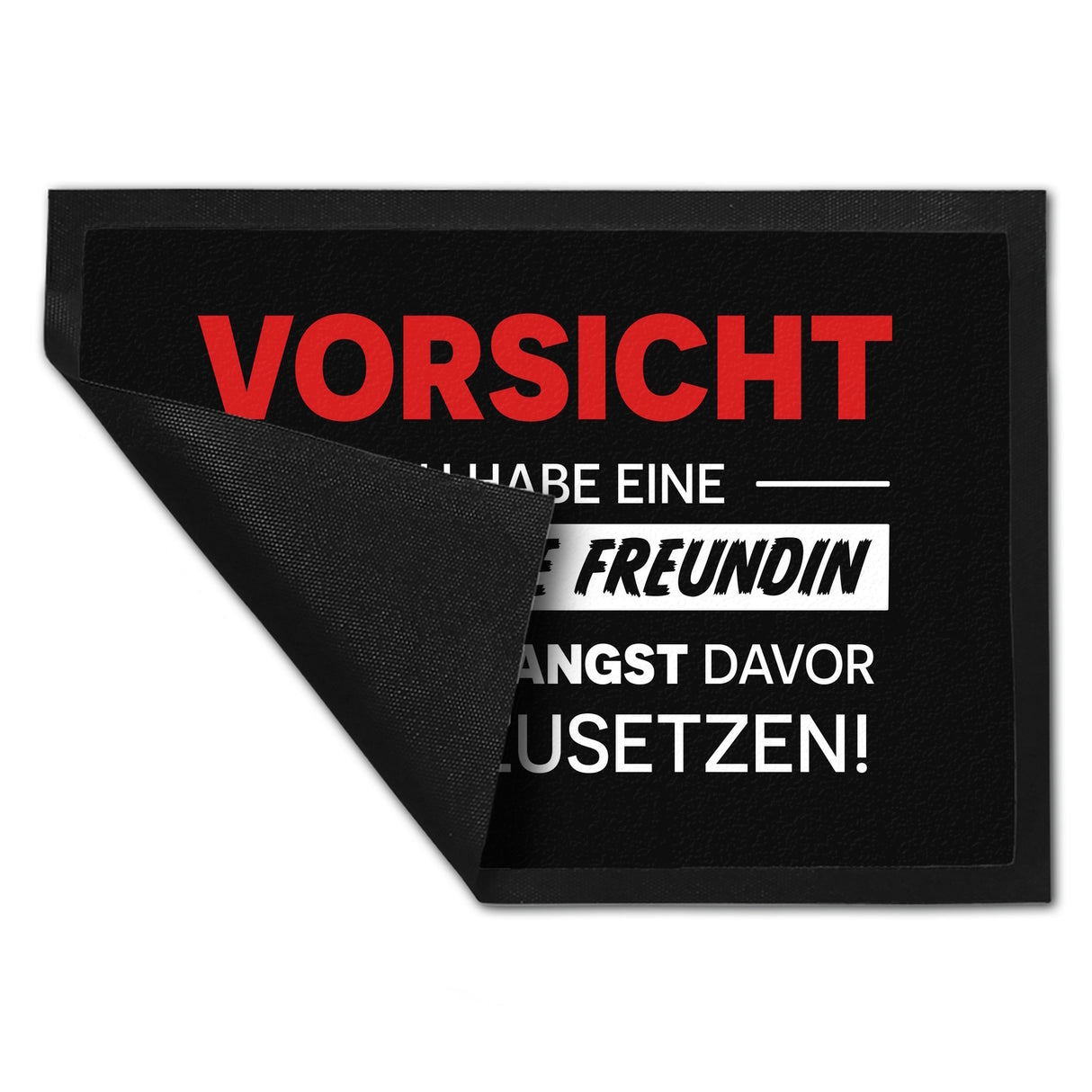 Vorsicht ich habe eine verrückte Freundin Fußmatte