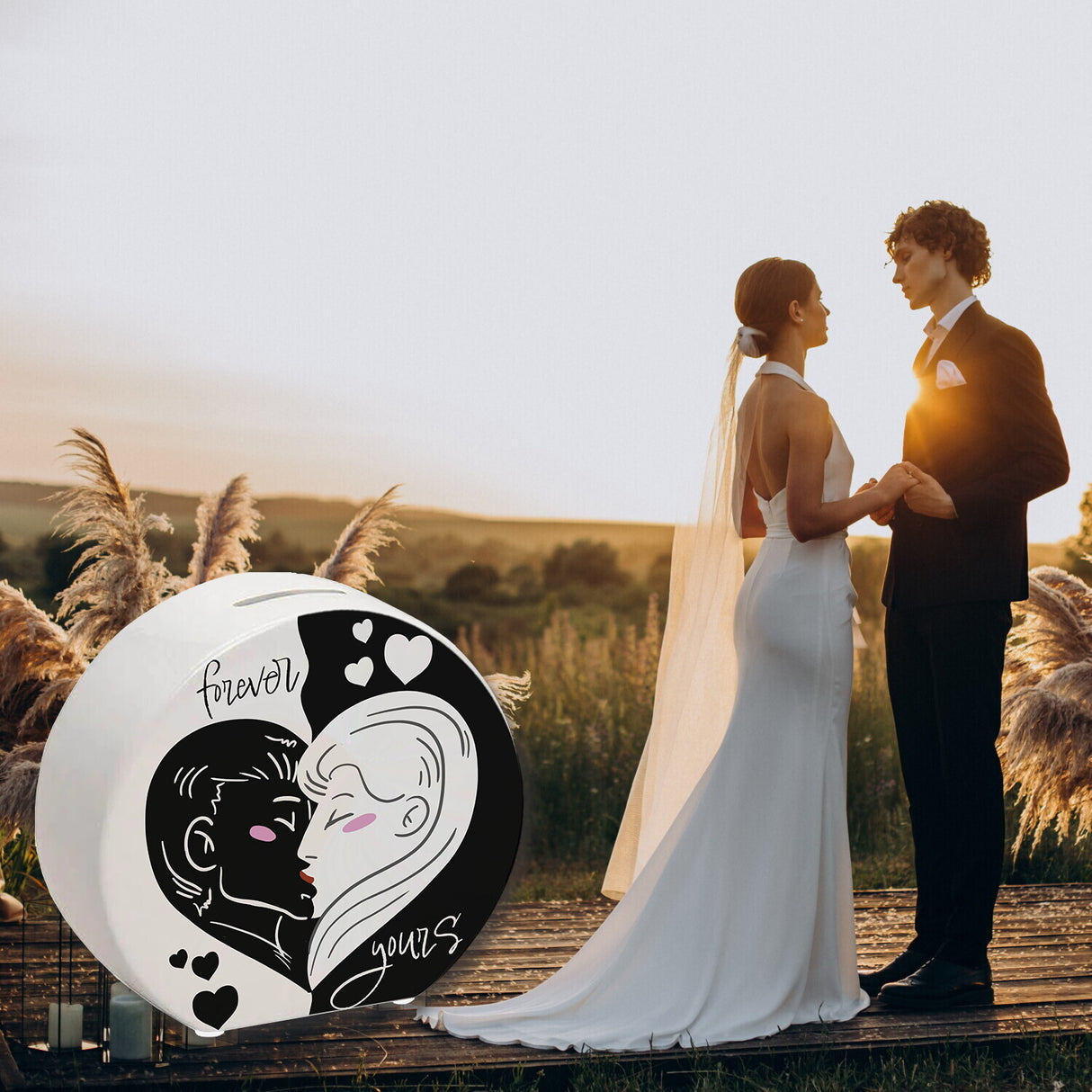 Forever yours Spardose mit küssendem Paar