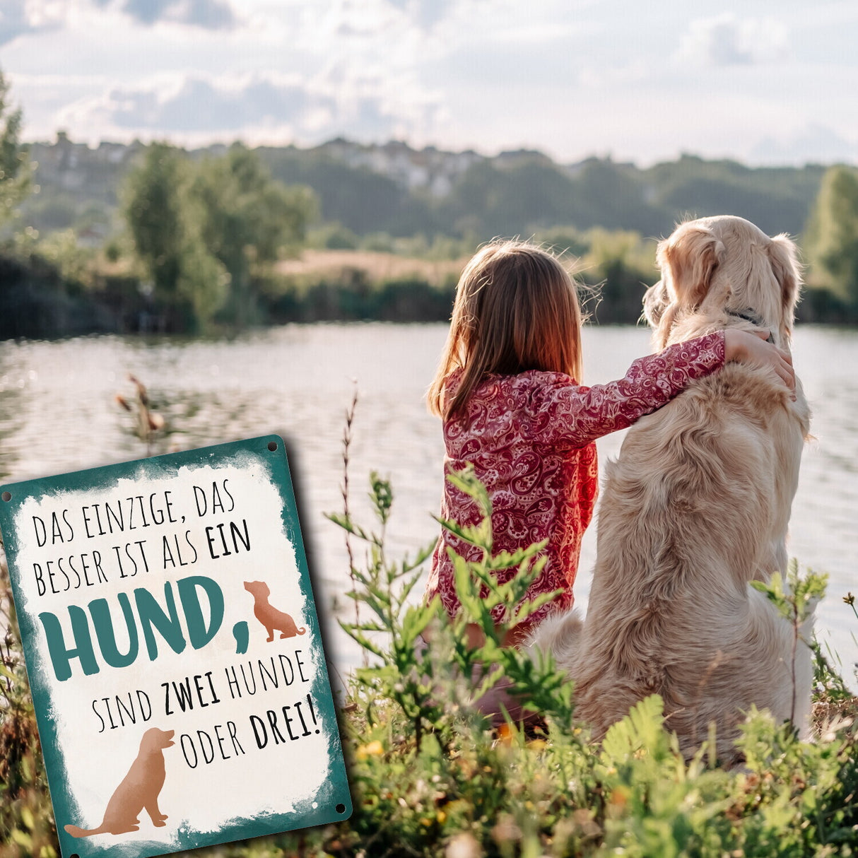 Lustiger Spruch für Hundebesitzer Metallschild