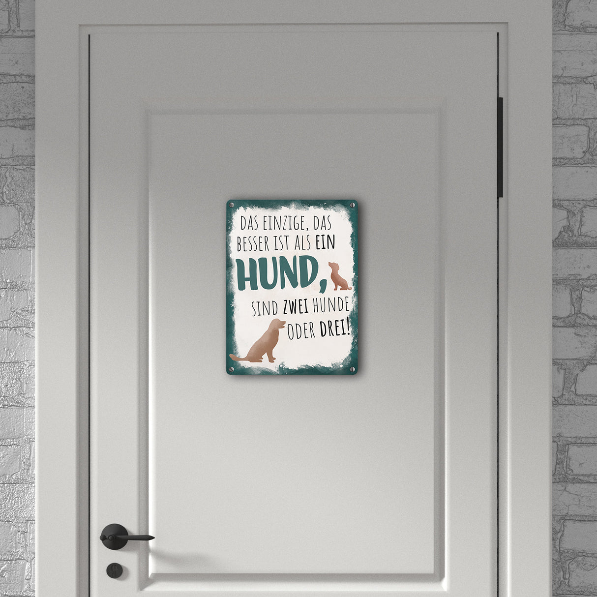Lustiger Spruch für Hundebesitzer Metallschild