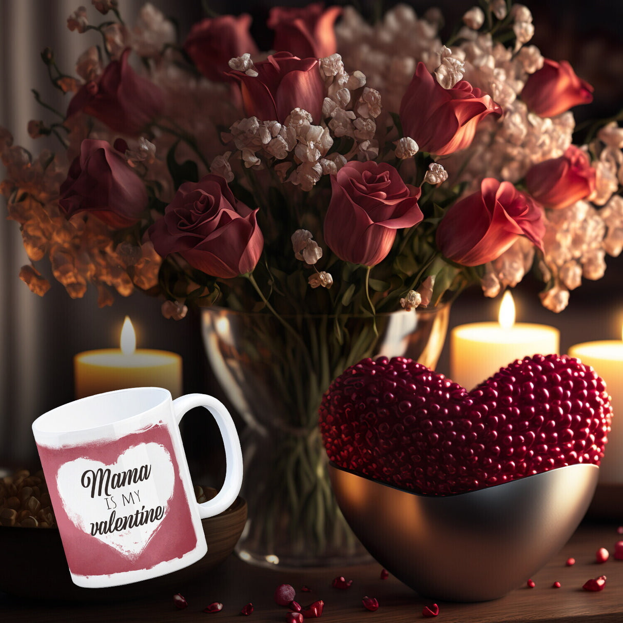 Mama is my valentine Kaffeebecher zum Valentinstag