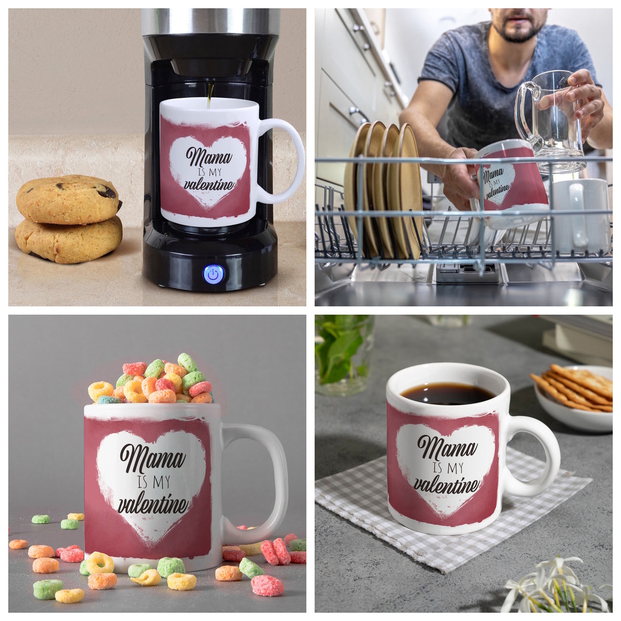 Mama is my valentine Kaffeebecher zum Valentinstag