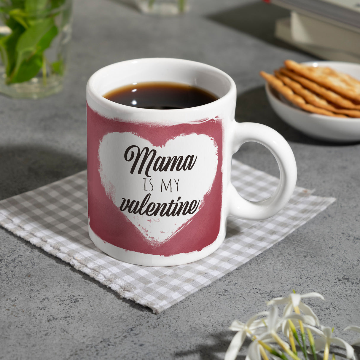 Mama is my valentine Kaffeebecher zum Valentinstag