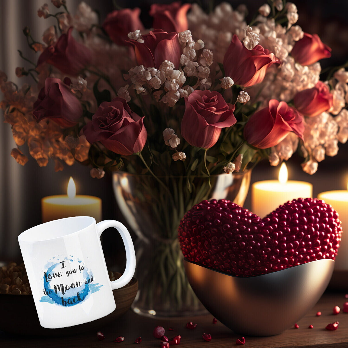 I love you to the Moon and back Valentinstag Kaffeebecher