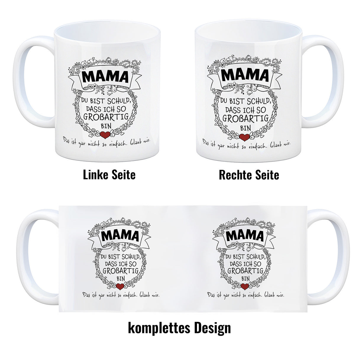 Mama du bist schuld, dass ich so großartig bin Kaffeebecher