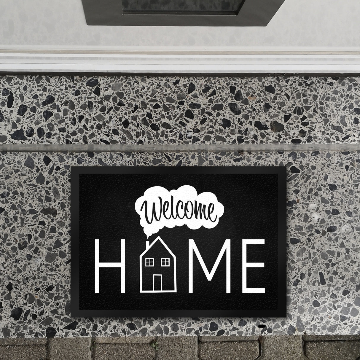 Welcome Home Fußmatte mit Haus-Motiv