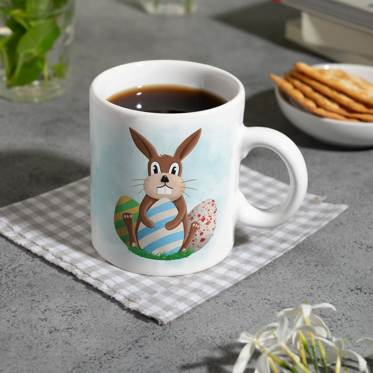 Osterhase und Ostereier Kaffeebecher