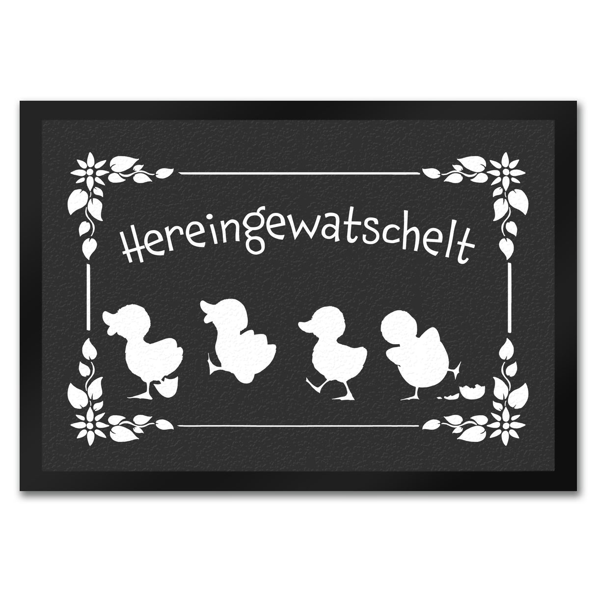 Hereingewatschelt Fußmatte mit niedlichen Entchen