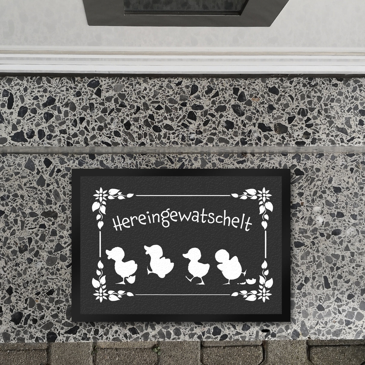 Hereingewatschelt Fußmatte mit niedlichen Entchen