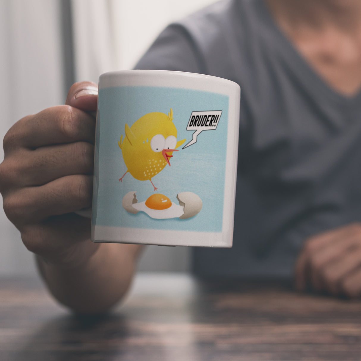 Niedliches Küken mit Ei Kaffeebecher
