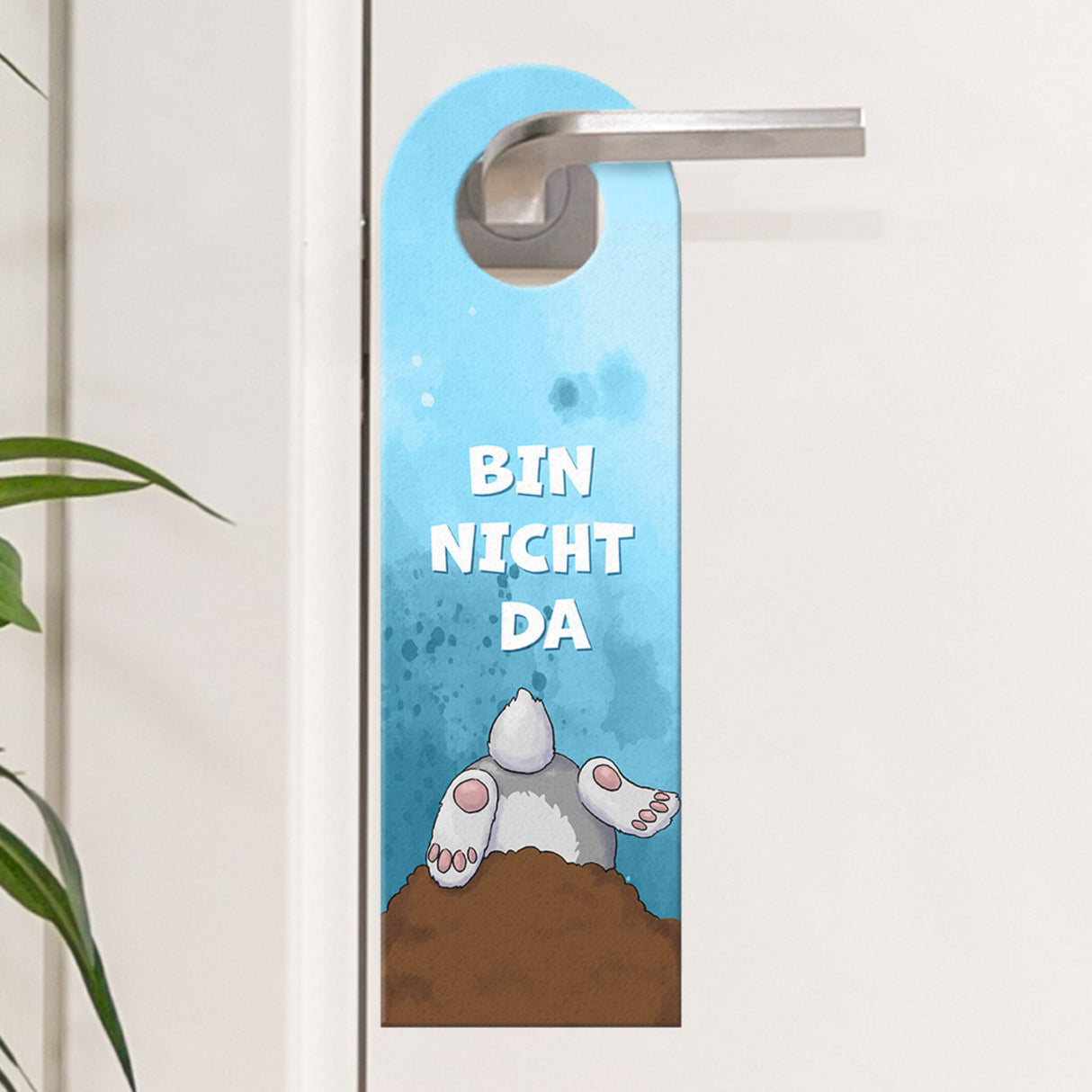 Bin nicht da - Herzlich willkommen Hase Türhänger
