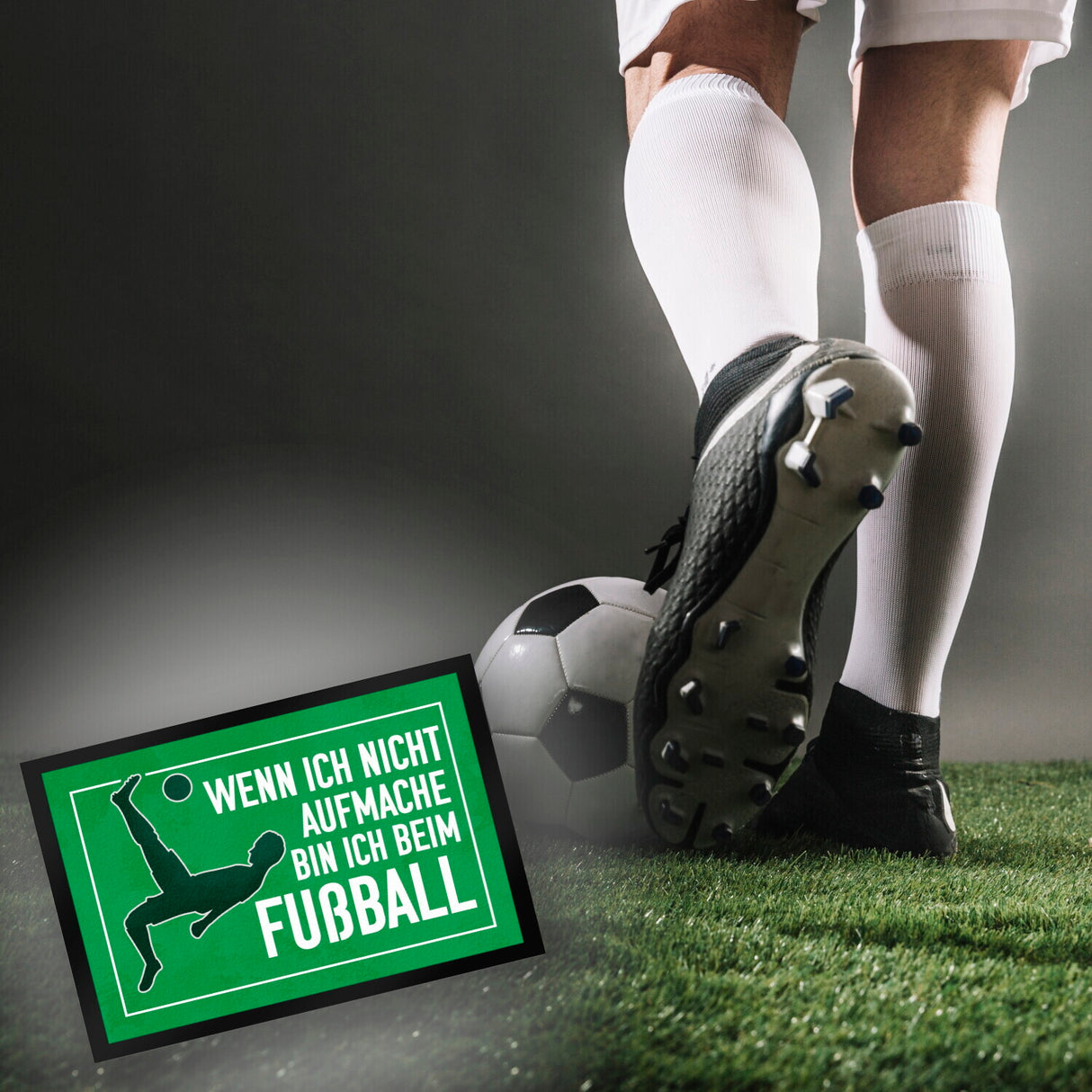 Wenn ich nicht aufmache, bin ich beim Fußball Fußmatte für Fußballfans