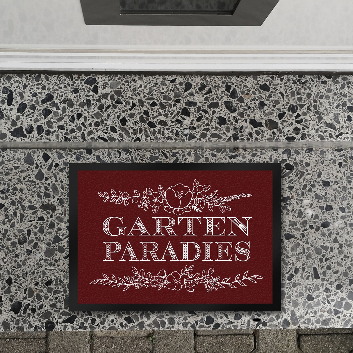 Gartenparadies Fußmatte mit floralen Ornamenten