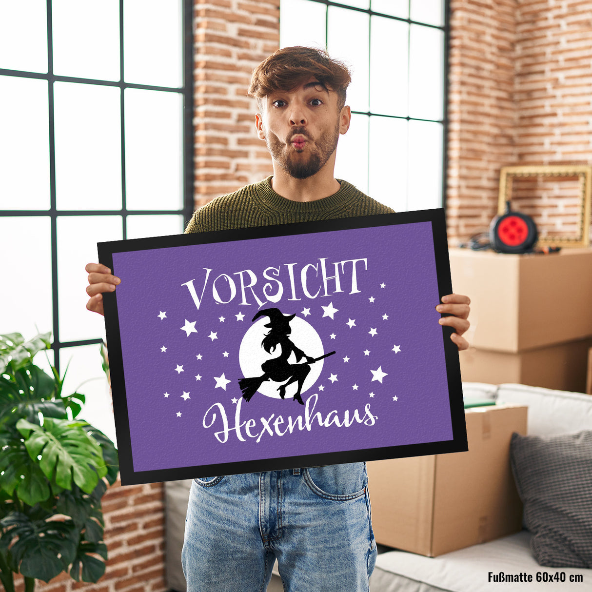 Vorsicht Hexenhaus Fußmatte
