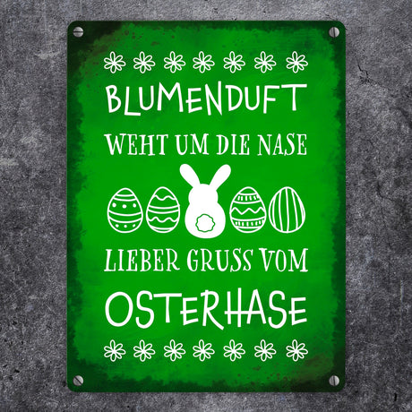 Lieber Gruß vom Osterhase Metallschild