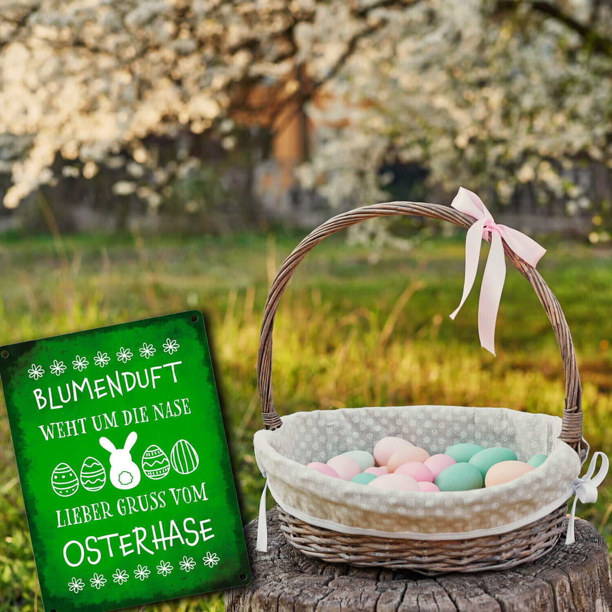 Lieber Gruß vom Osterhase Metallschild