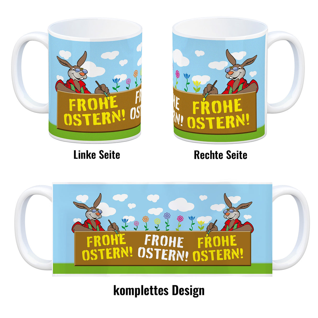 Frohe Ostern! Osterhase Kaffeebecher