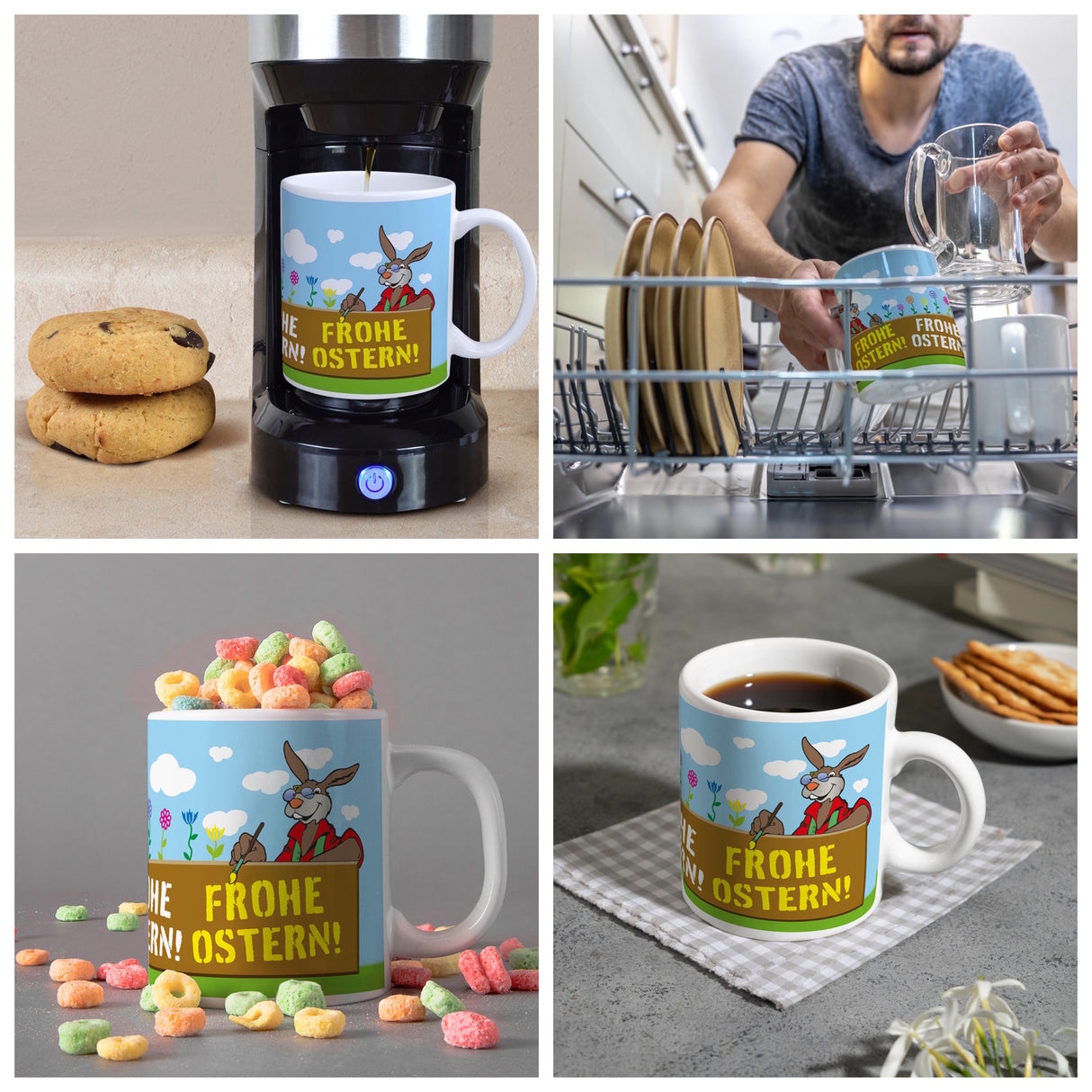 Frohe Ostern! Osterhase Kaffeebecher