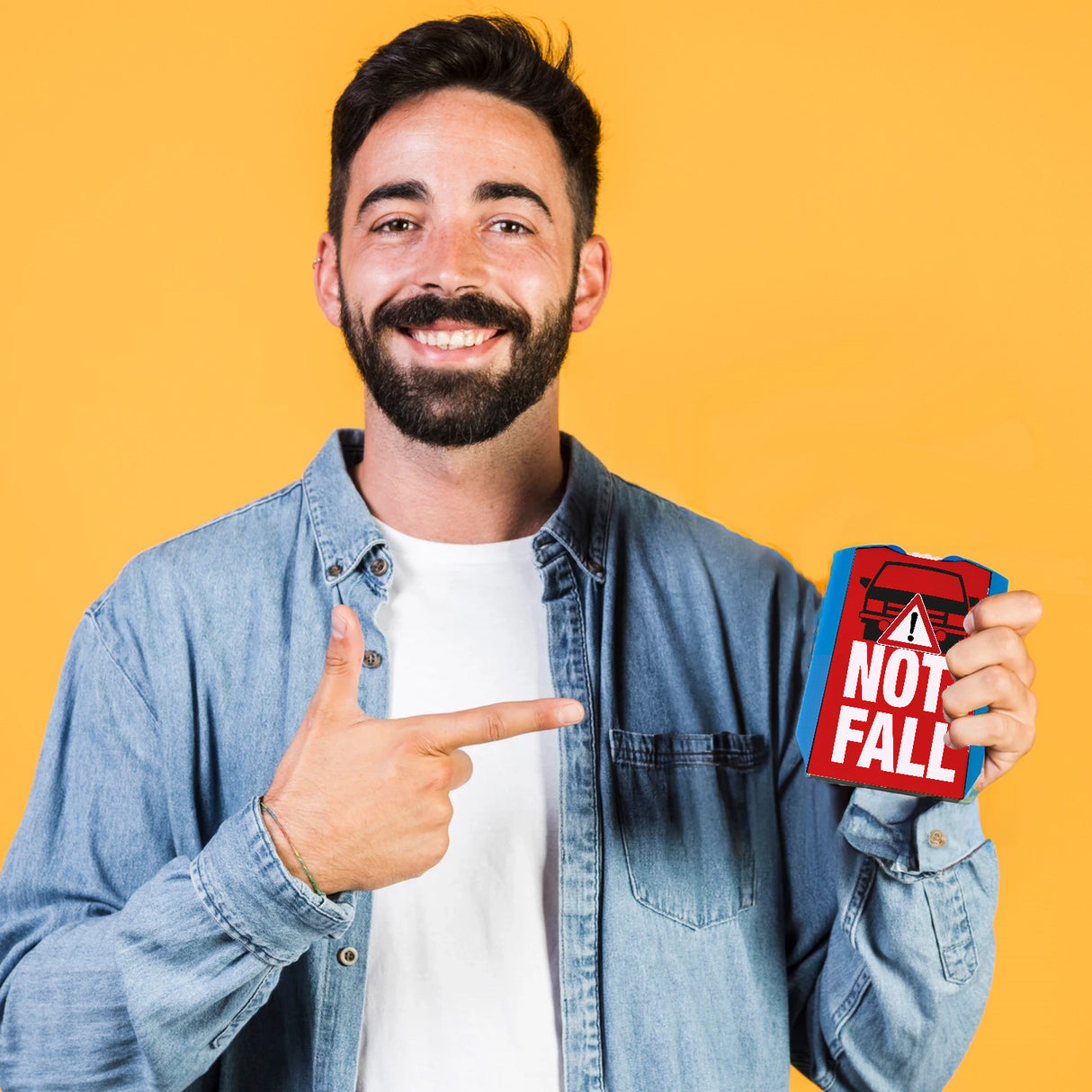 Notfall mit dem PKW Parkscheibe mit Auto Motiv in rot und 2 Einkaufswagenchips