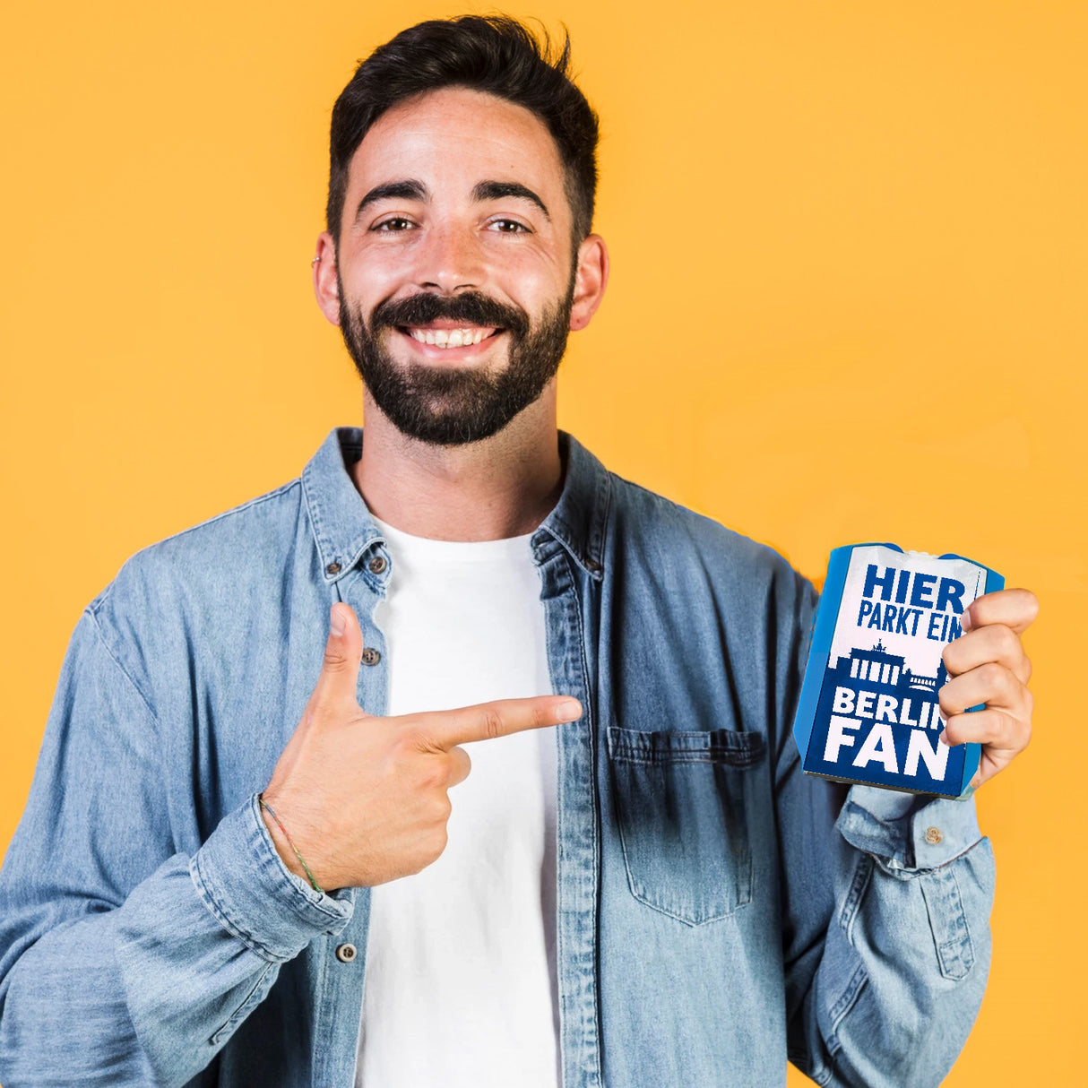 Hier parkt ein Berlin Fan Parkscheibe in Blau Weiß