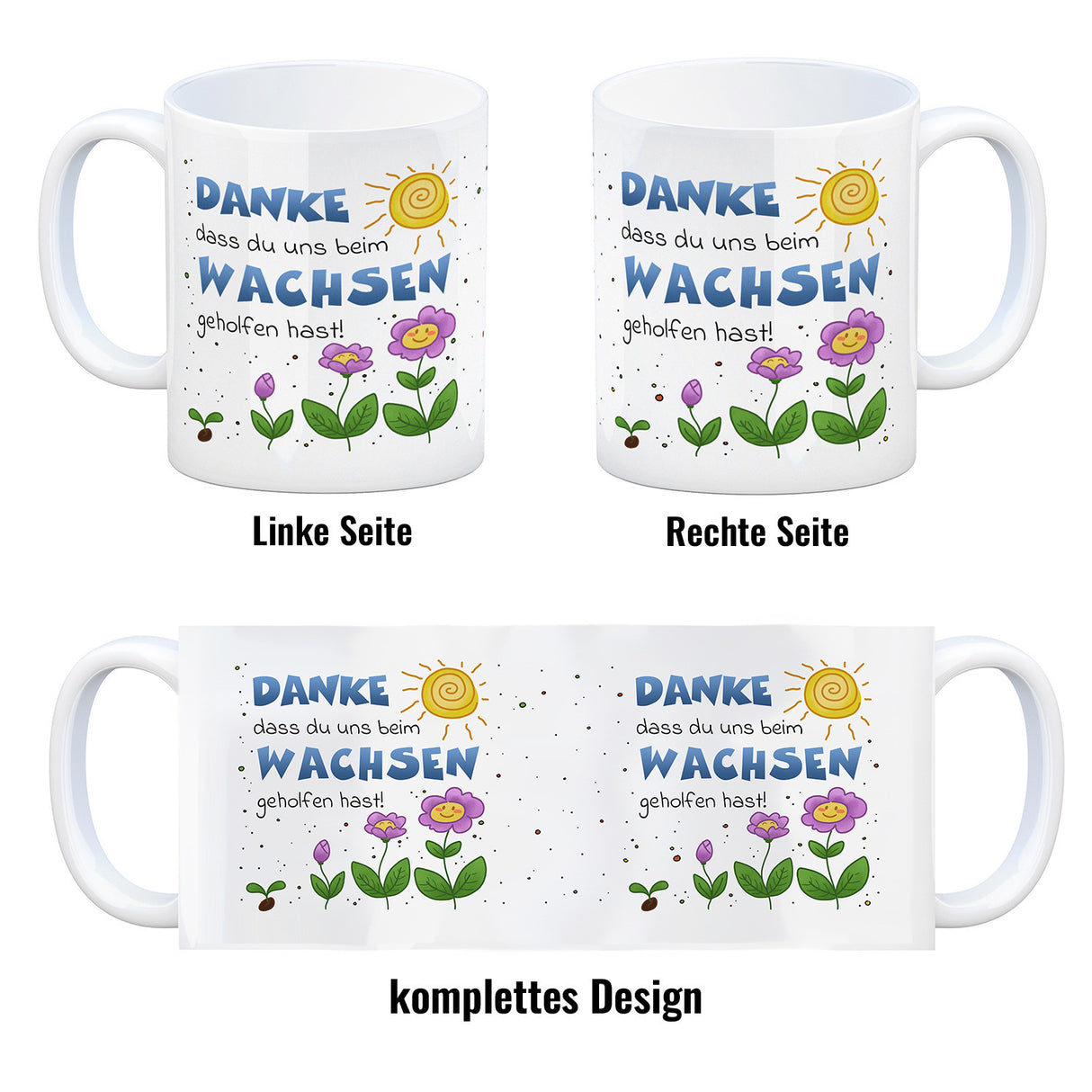 Danke Kaffeebecher für Erzieherinnen und Kindergärtnerinnen