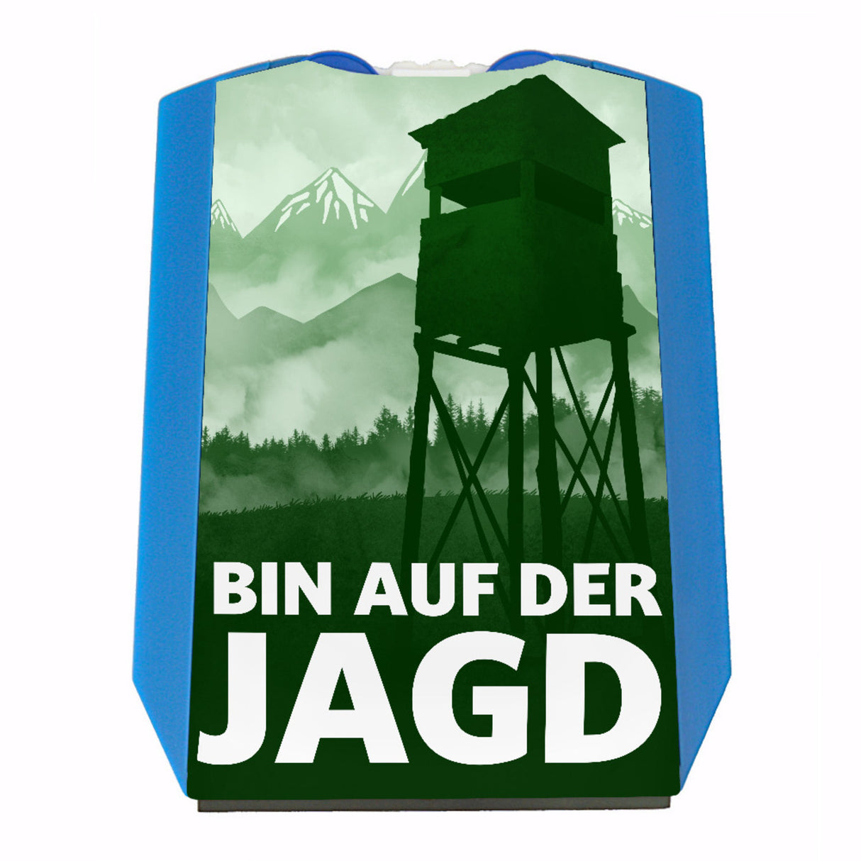 Bin auf der Jagd Parkscheibe für Jäger mit Jägerstand und 2 Einkaufswagenchips