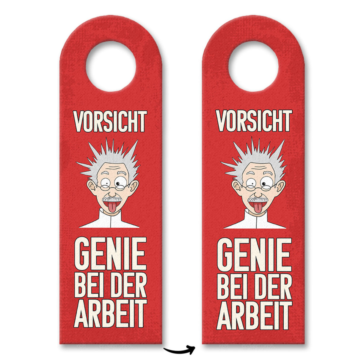 Vorsicht Genie bei der Arbeit Türhänger