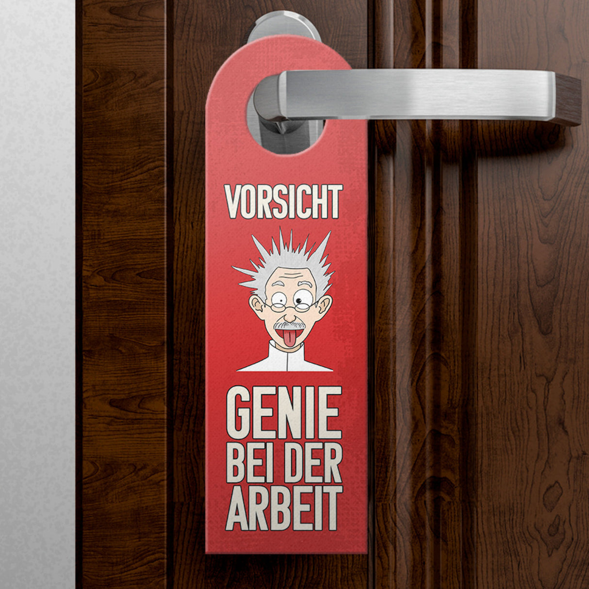 Vorsicht Genie bei der Arbeit Türhänger